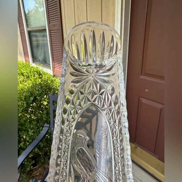 Vintage HOFBAUER CRYSTAL 9" CRACKER TRAY - BYRDES COLLECTION Germany - Picture 3 of 9